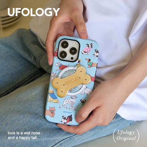 Ufology原创磁吸适用iPhone15promax手机壳14pro苹果16小狗13全包12二合一17菲林xsmaxr支架卡包新款夏天可爱