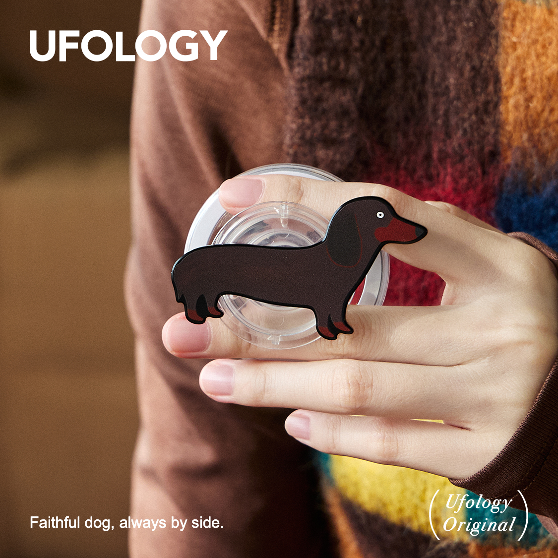 Ufology原创手机磁吸支架支持magsafe桌面便携苹果腊肠狗懒人