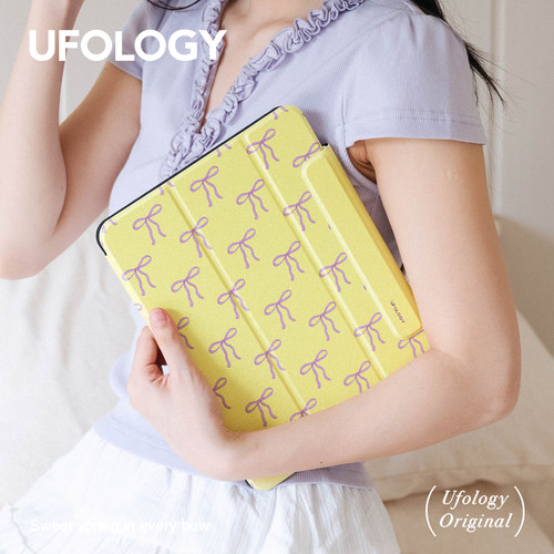 Ufology原创适用ipadair7保护壳pro11寸平板mini6/7保护套air4/5/6磁吸全包笔槽13寸苹果8/9/10/11代蝴蝶结