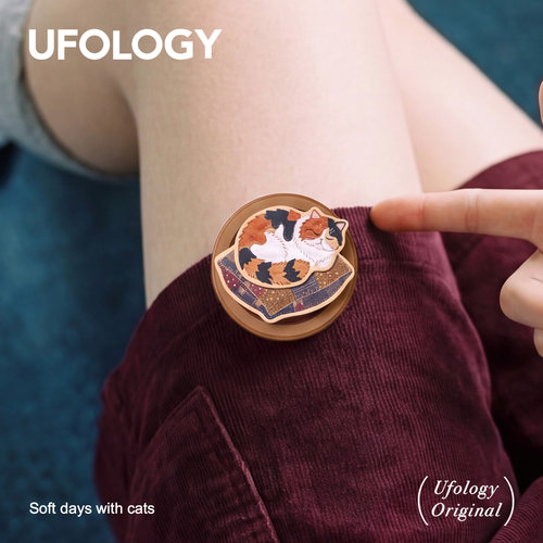 Ufology原创手机磁吸支架支持magsafe桌面便携苹果个性猫咪