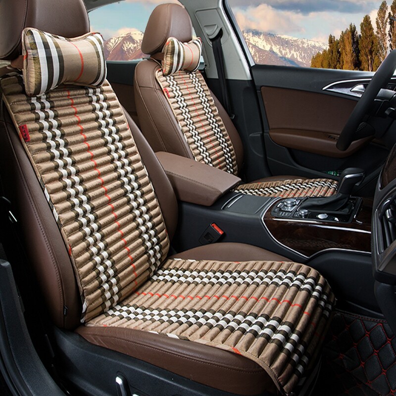 四季通用新款小蛮腰荞麦养生汽车坐垫女士通风透气座垫秋冬新款