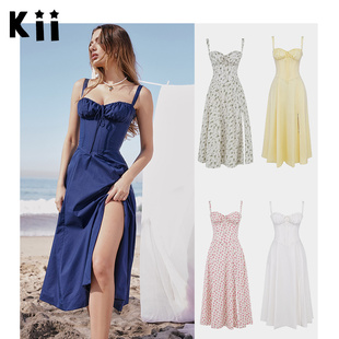 Kii美国正品 House of CB 吊带连衣裙气质中长裙束腰显瘦裙Carmen