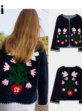 Kii在途Sissel Edelbo 丹麦26春灯芯绒Suzani刺绣夹克外套女 Anil