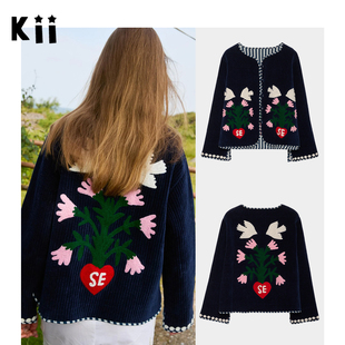 丹麦26春灯芯绒Suzani刺绣夹克外套女 Anil Edelbo Kii在途Sissel