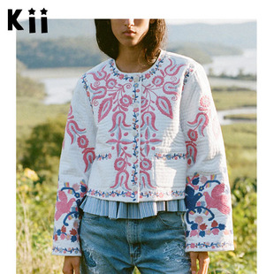 Kii美国正品Sea New York 25春款棉短款宽松刺绣夹克外套上衣Eevi