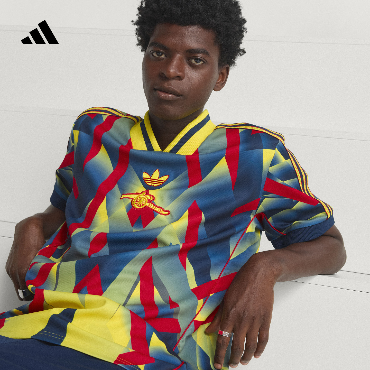 阿迪达斯阿森纳足球文化短袖球衣