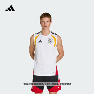 新款 背心男装 adidas阿迪达斯官方 圆领无袖 德国队足球训练速干修身