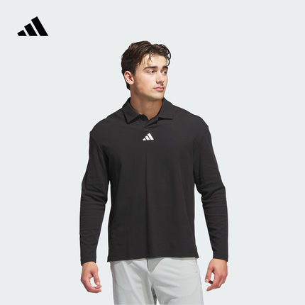 高尔夫运动舒适长袖POLO衫男装adidas阿迪达斯官方JN3038