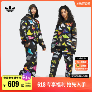 JEREMY SCOTT联名情侣运动连帽卫衣男女adidas阿迪达斯三叶草