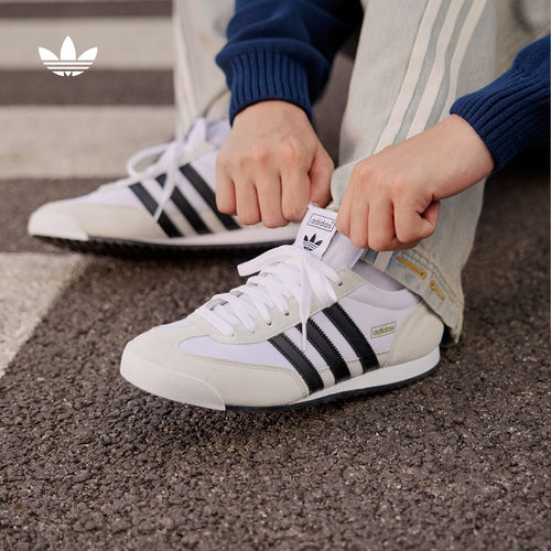 T头鞋阿迪达斯三叶草薄底运动鞋