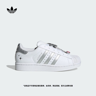 女adidas阿迪达斯三叶草 复古贝壳头运动板鞋 SUPERSTAR II经典