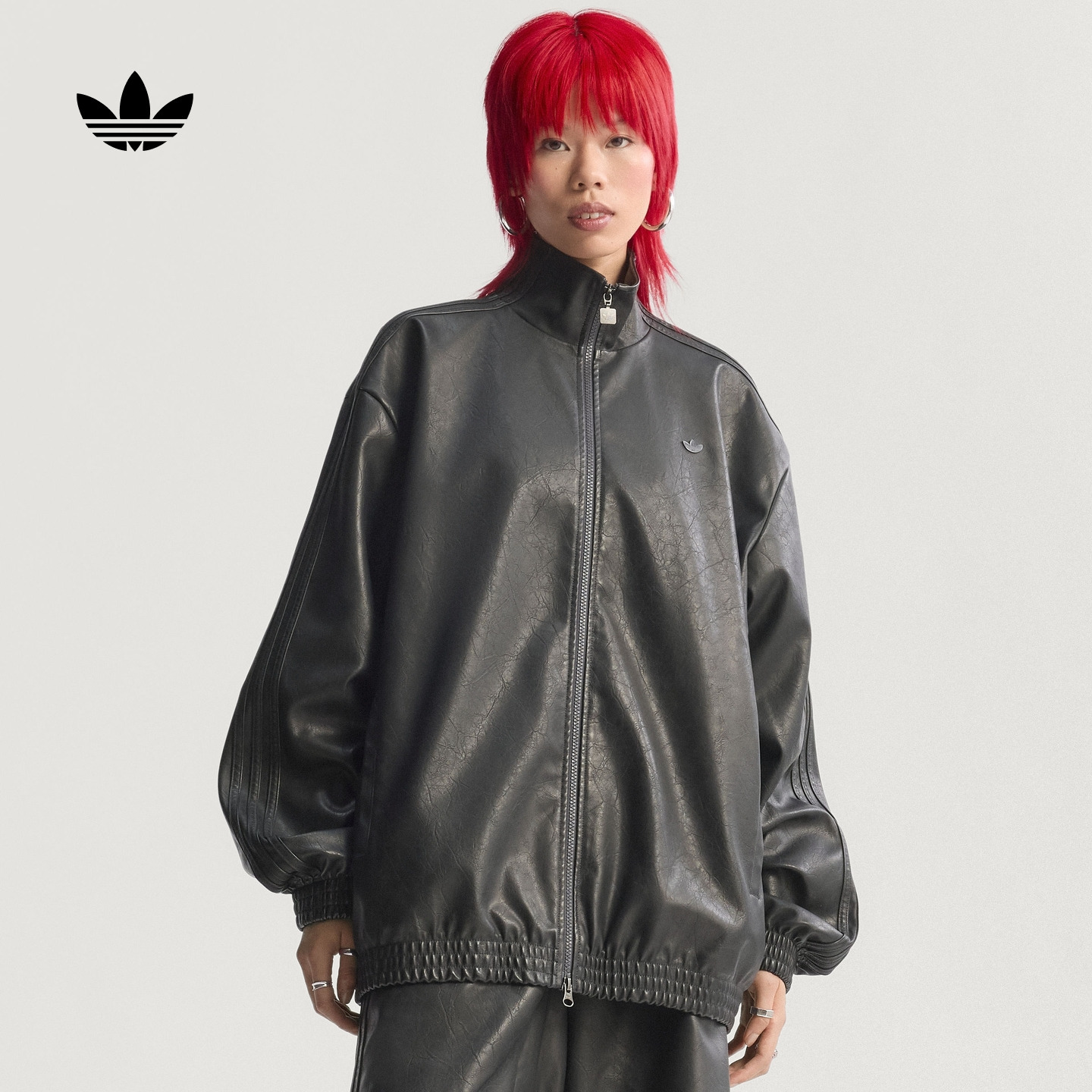 阿迪达斯三叶草女运动夹克外套