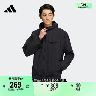 加绒宽松连帽夹克外套男装adidas阿迪达斯官方轻运动IA6964