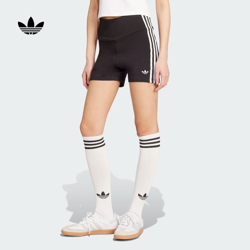 运动三条纹紧身短裤女装新款adidas阿迪达斯官方三叶草JX5238