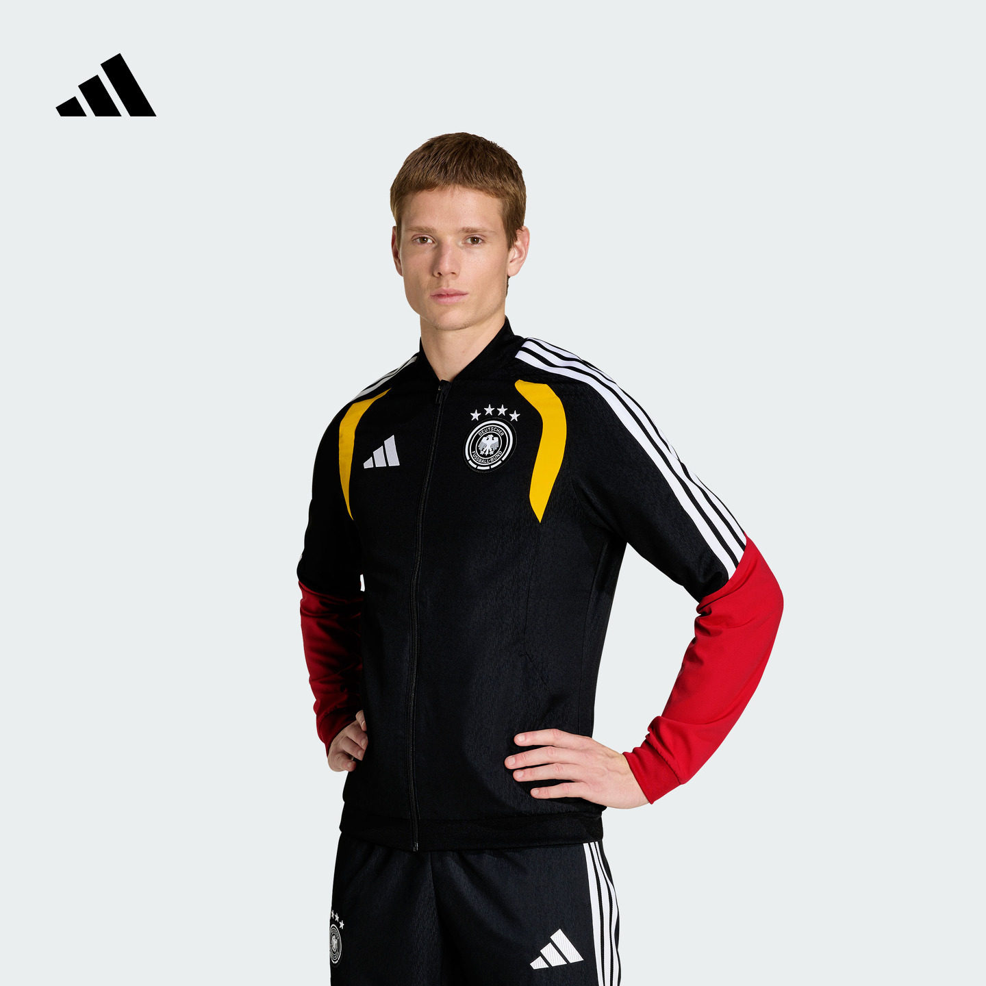 德国队足球休闲文化修身夹克外套男装新款adidas阿迪达斯官方