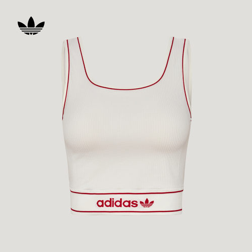 日常外出经典休闲运动背心带胸垫女夏季新款adidas阿迪达斯三叶草
