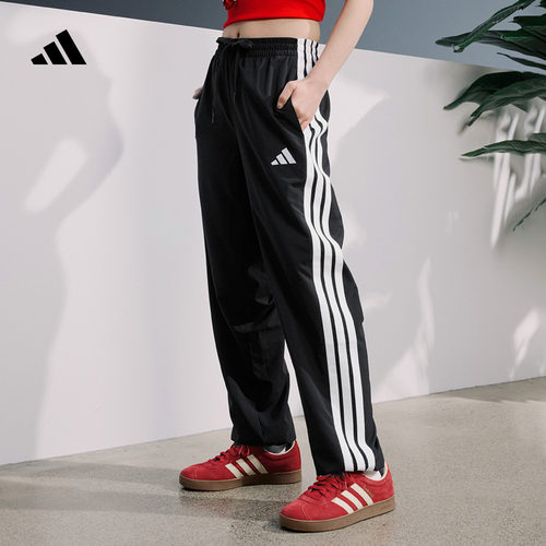 阿迪达斯速干情侣款束脚运动裤