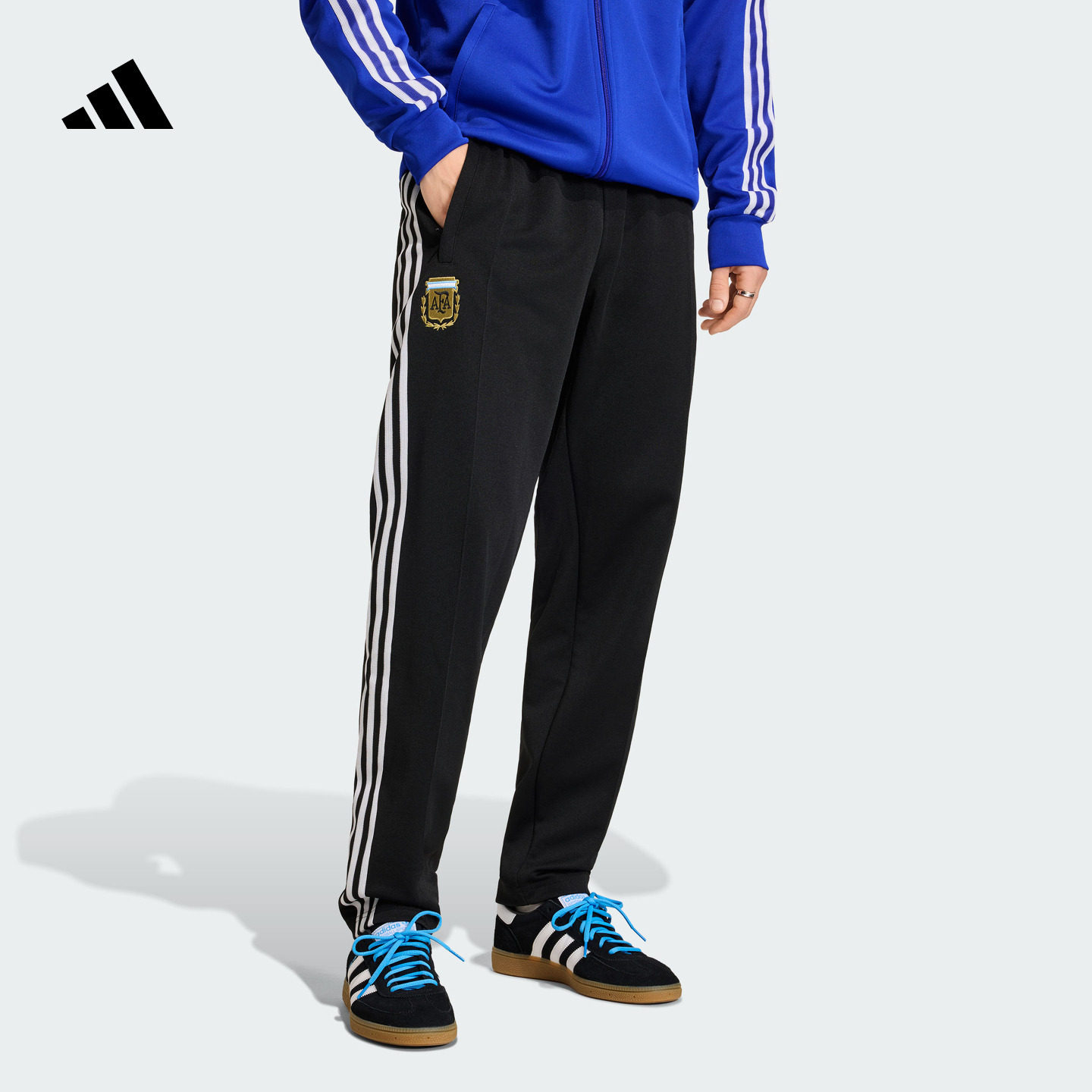 阿根廷队复古足球休闲文化运动裤男新款adidas阿迪达斯官方三叶草