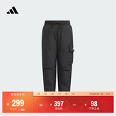 男儿童拒水防风保暖宽松舒适休闲羽绒裤 adidas阿迪达斯官方轻运动