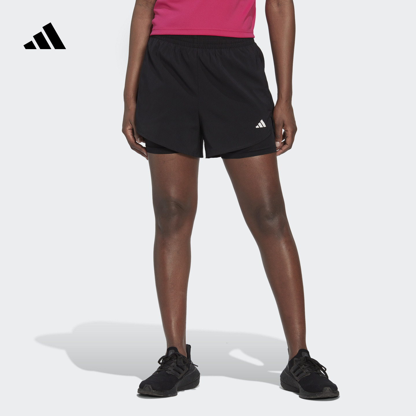 二合一速干高强度训练运动健身短裤女装夏季adidas阿迪达斯官方