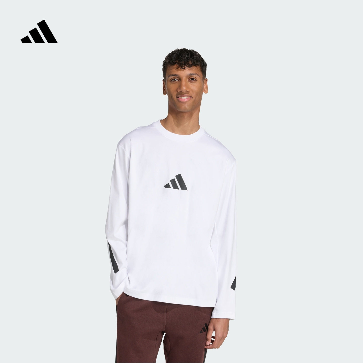 ADIDAS ZNE系列黑标制服凉感休闲宽松长袖T恤男阿迪达斯轻运动,运动服/休闲服装,运动T恤,淘宝优惠券,粉丝福利购,淘宝优惠卷