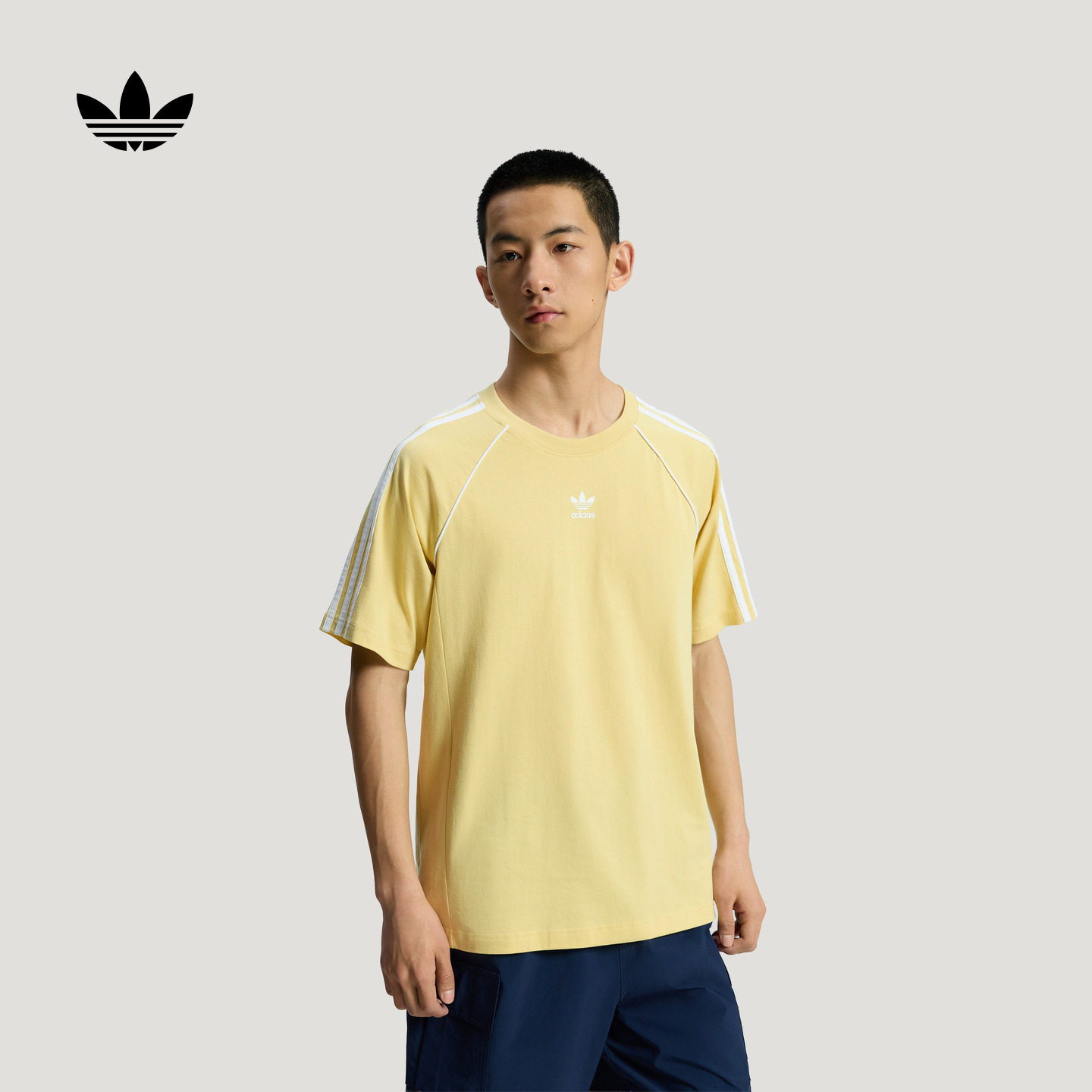 经典舒适纯棉运动短袖T恤男装夏季adidas阿迪达斯官方三叶草