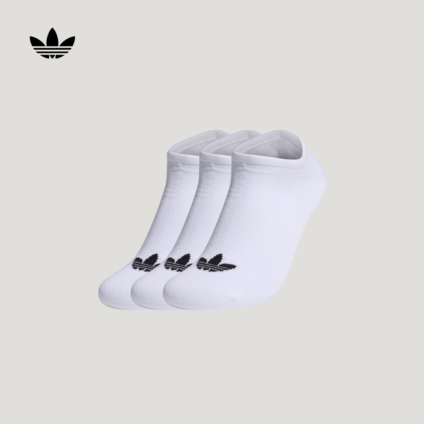 阿迪达斯三叶草三双装抗菌袜子