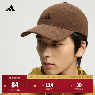 灯芯绒软顶运动棒球帽男女adidas阿迪达斯JY3068