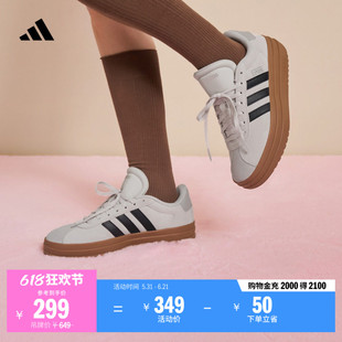 T头鞋 VL COURT BOLD厚底增高休闲板鞋德训鞋男女adidas阿迪达斯