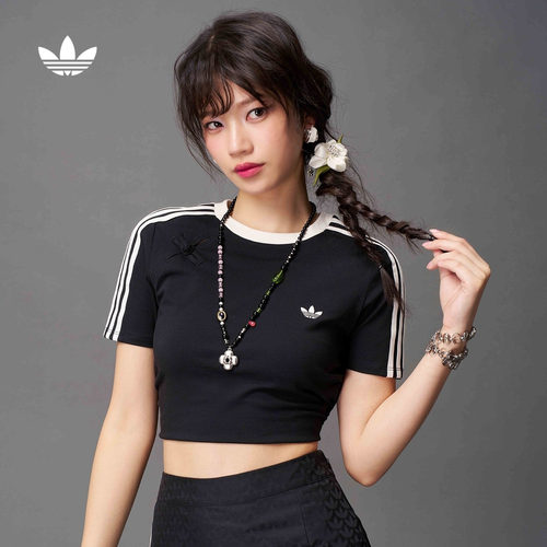 阿迪达斯三叶草女新中式短袖T恤