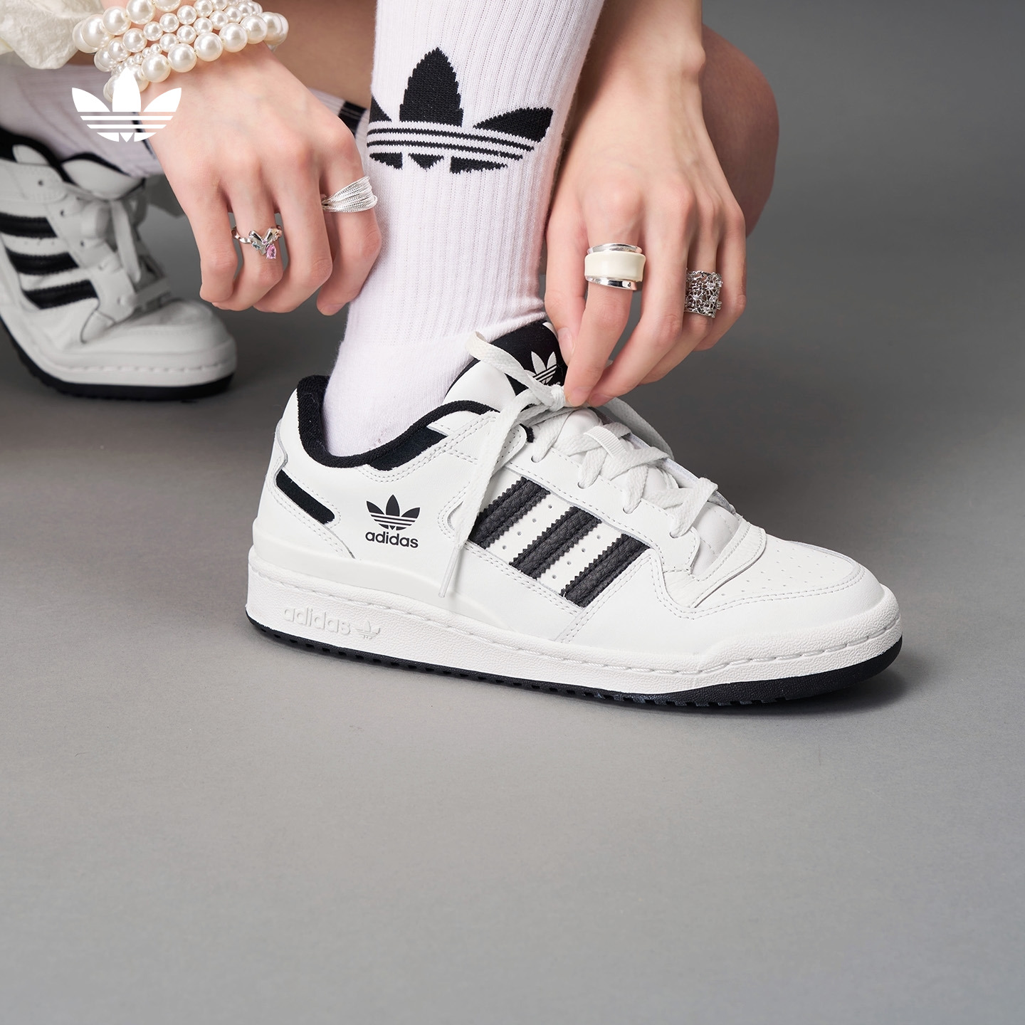 FORUM LOW CL休闲舒适篮球运动板鞋男女adidas阿迪达斯官方三叶草