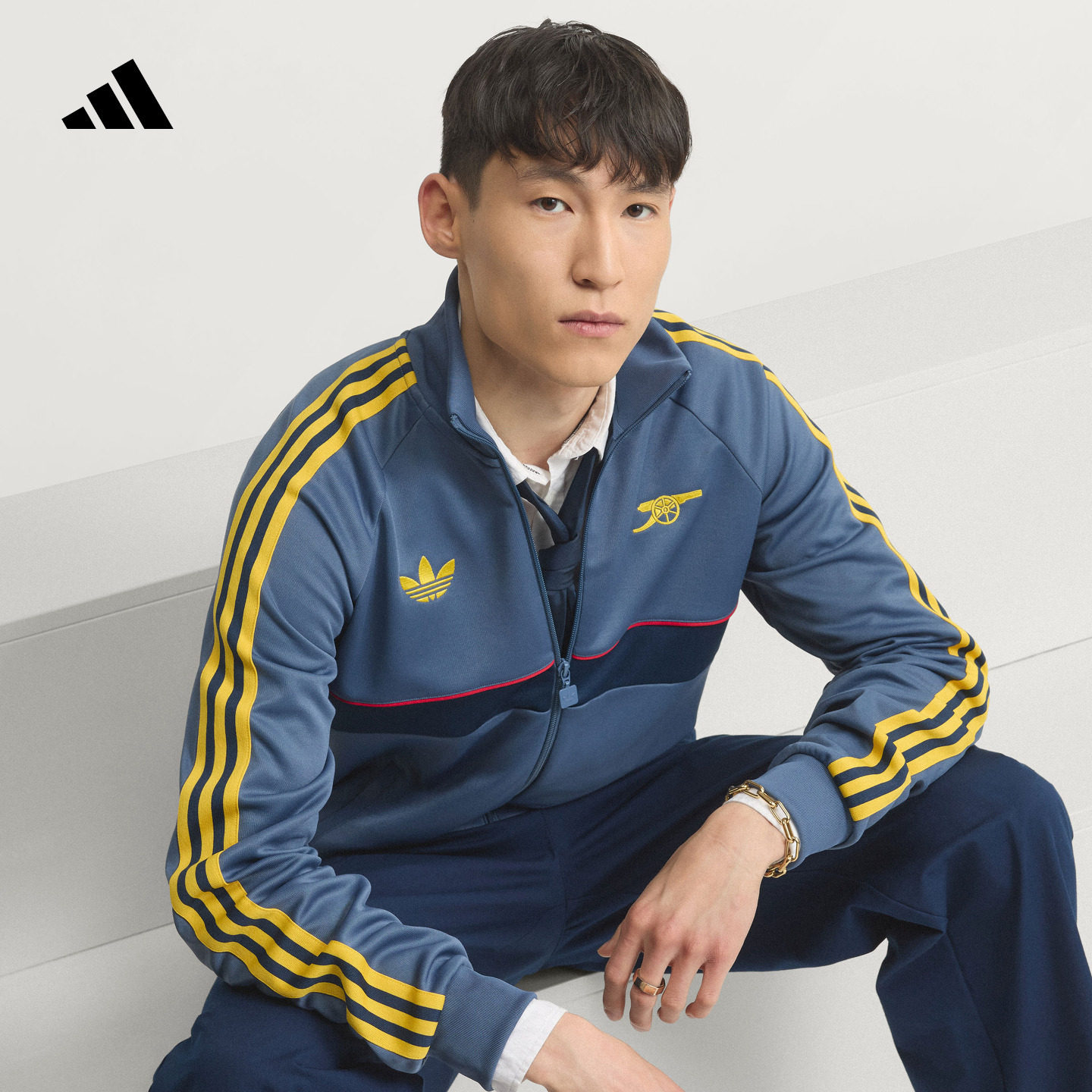 阿迪达斯男阿森纳足球休闲夹克图片