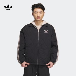 运动保暖绗缝连帽棉服男装春季adidas阿迪达斯官方三叶草IW6284