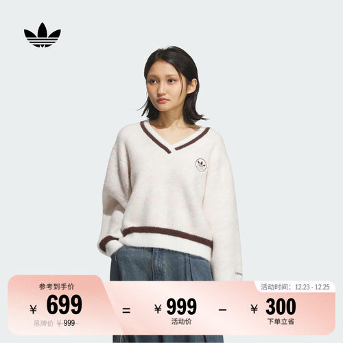 阿迪达斯三叶草女子针织衫