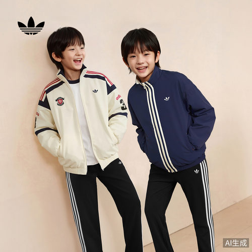 阿迪达斯三叶草男童复古保暖棉服