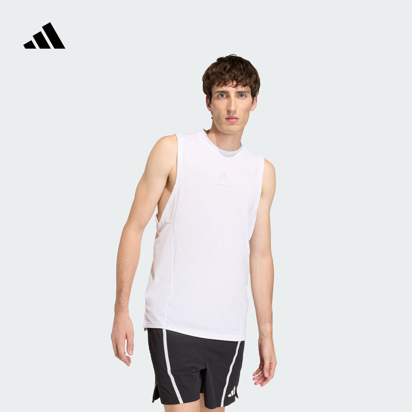 Les Mills莱美联名速干舒适圆领运动背心健身服男adidas阿迪达斯