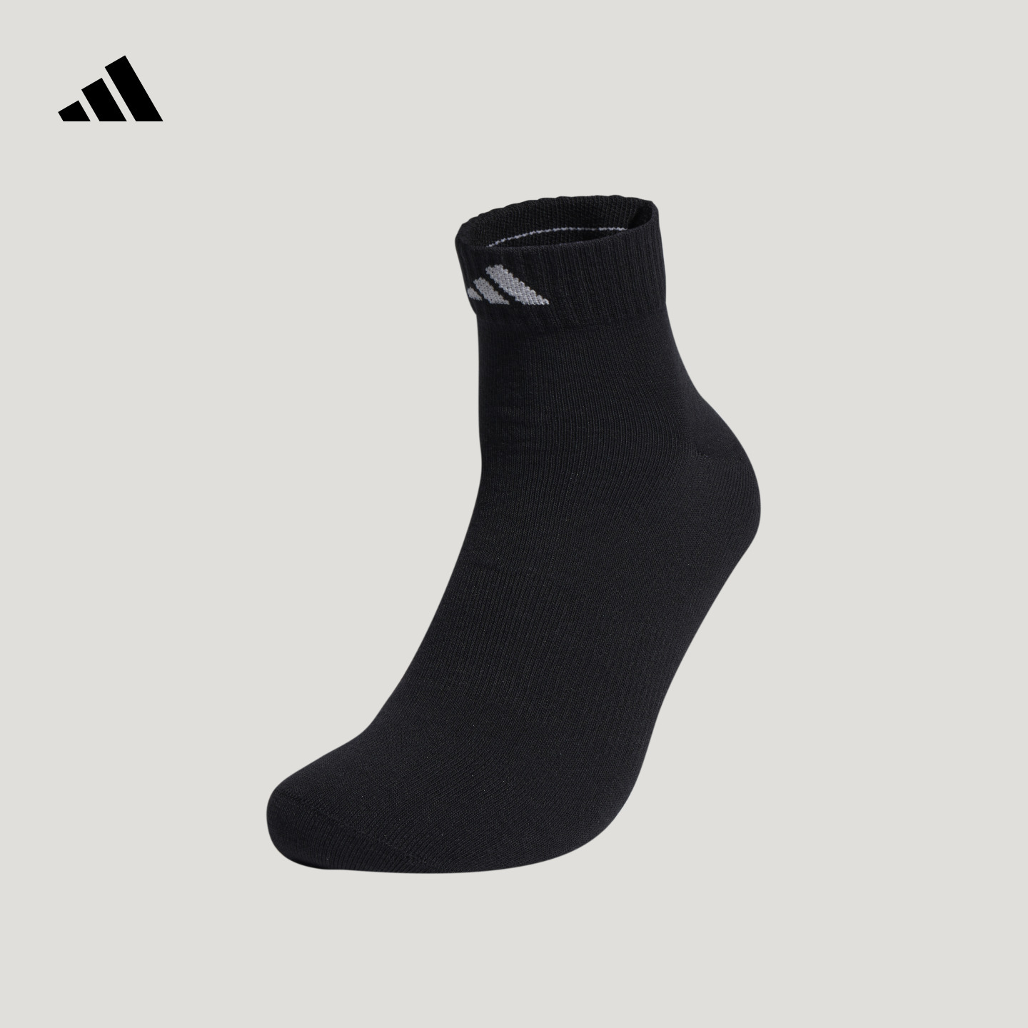 阿迪达斯男女一双装抗菌及踝袜子