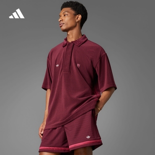 新款 足球休闲文化运动翻领短袖 夏季 POLO衫 adidas阿迪达斯官方 男装