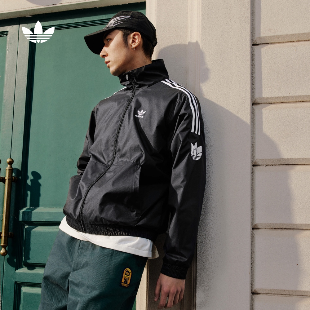经典三条纹梭织运动立领夹克外套男装秋季adidas阿迪达斯三叶草