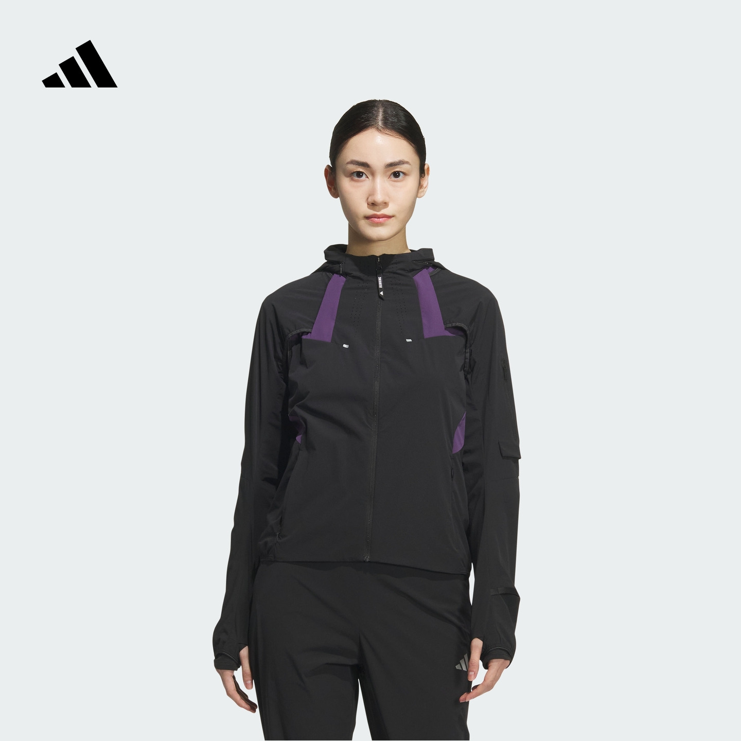 阿迪达斯女子跑步夹克外套