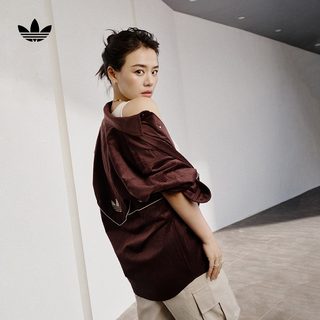 马思纯同款灯芯绒运动长袖衬衫男女adidas阿迪达斯官方三叶草