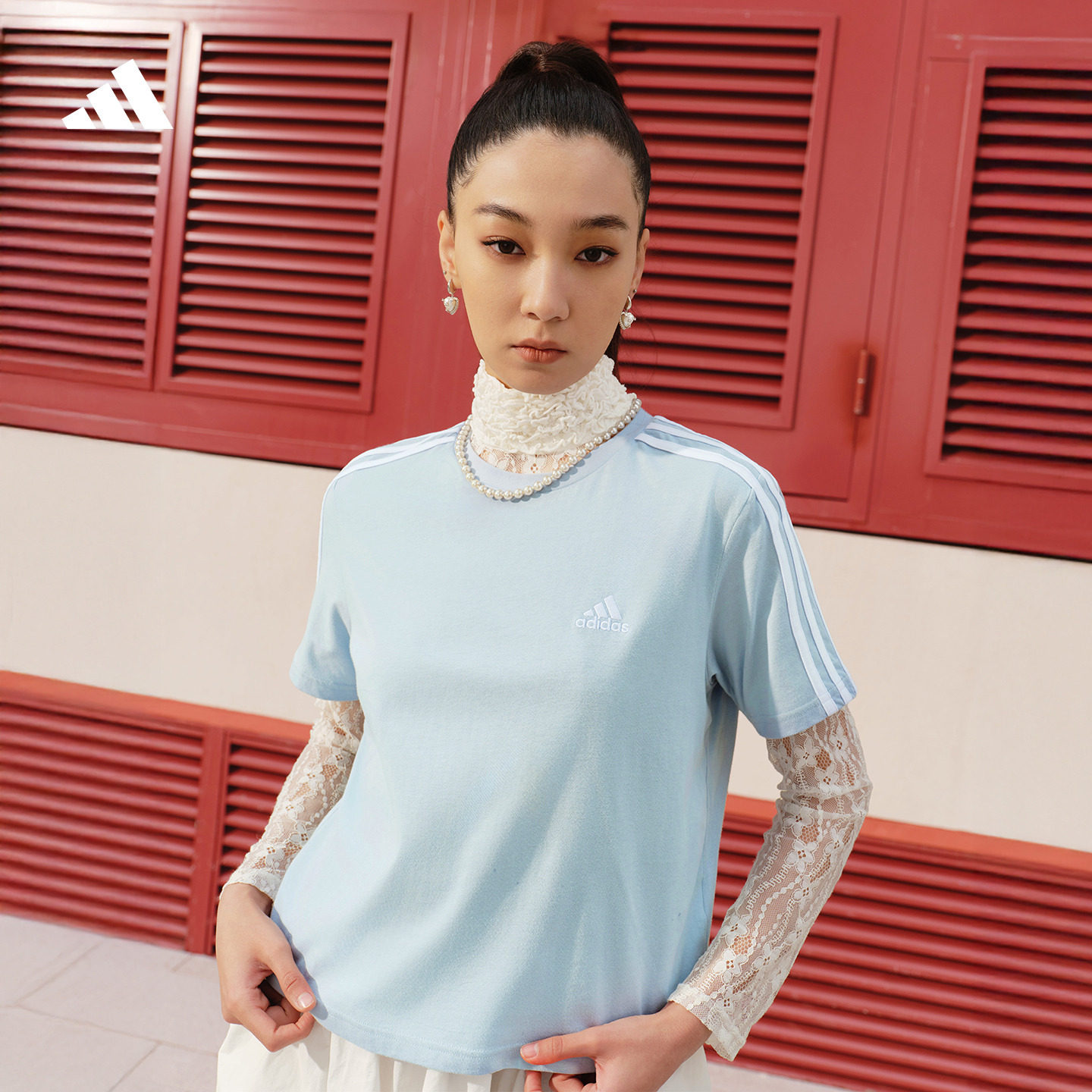 基础款宽松短款休闲圆领短袖T恤女装adidas阿迪达斯官方轻运动,运动服/休闲服装,运动T恤,淘宝优惠券,粉丝福利购,淘宝优惠卷