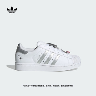 女adidas阿迪达斯三叶草 复古贝壳头运动板鞋 SUPERSTAR II经典