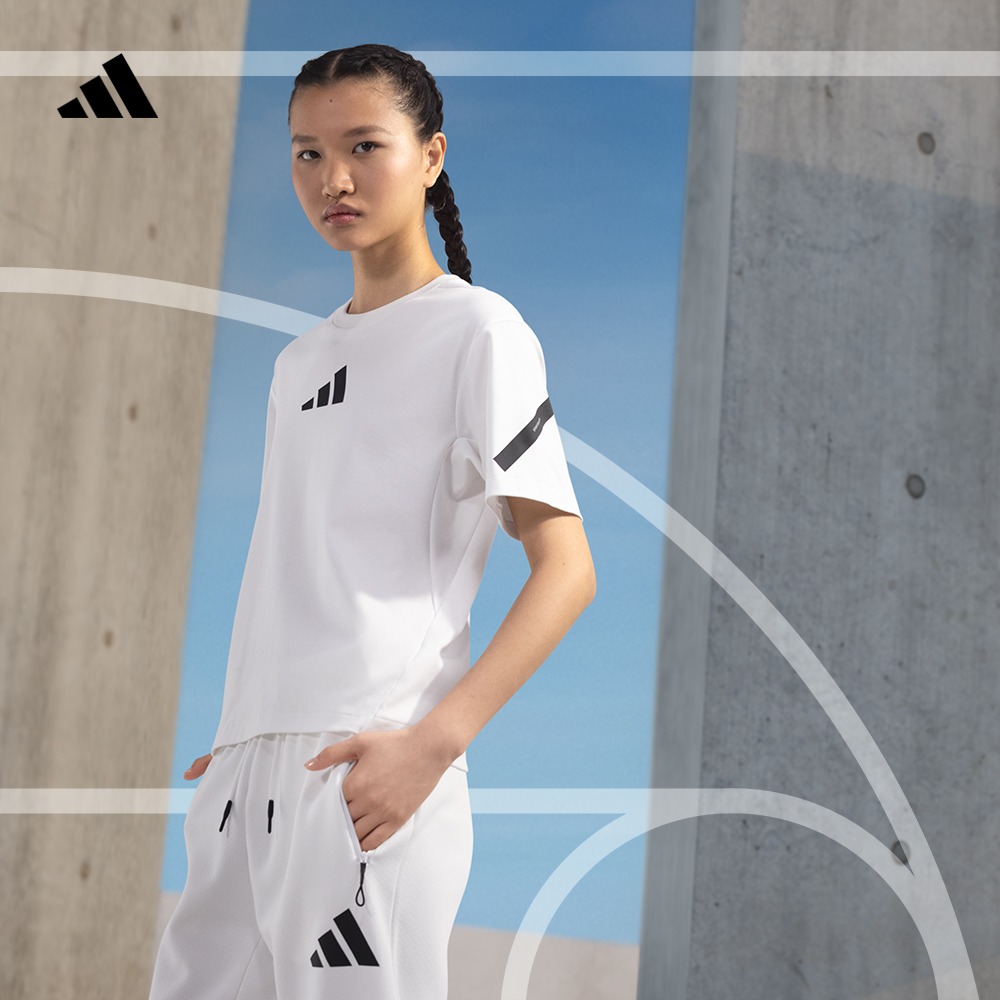 ADIDAS ZNE「真治愈」凉感黑标制服纯棉短袖T恤女阿迪达斯轻运动