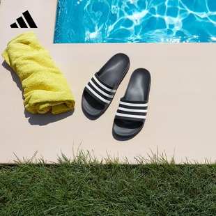 男女夏季 AQUA休闲沙滩拖鞋 adidas阿迪达斯官方轻运动 ADILETTE