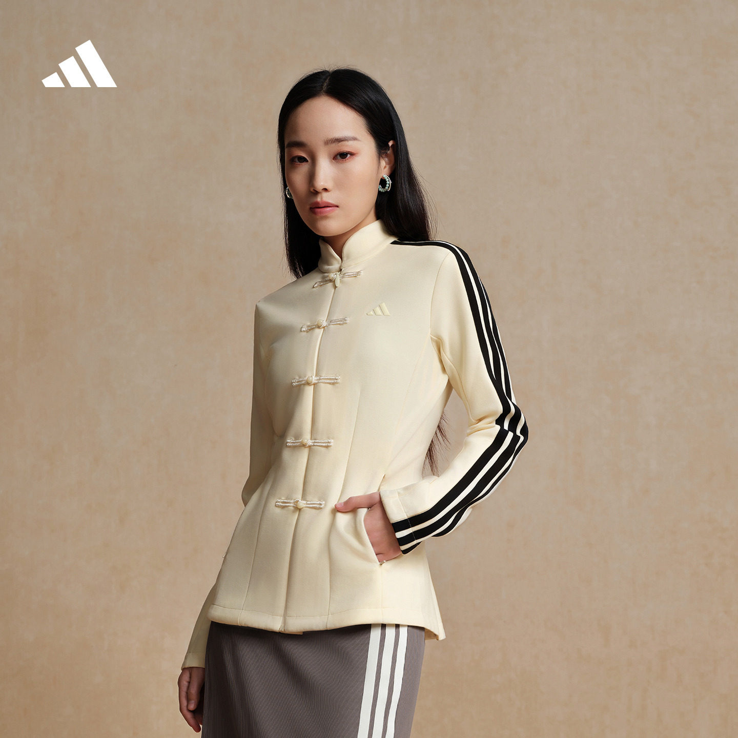 SGY 联合设计新中式时尚优雅休闲夹克外套女冬新款adidas阿迪达斯,运动服/休闲服装,运动茄克/外套,淘宝优惠券,粉丝福利购,淘宝优惠卷