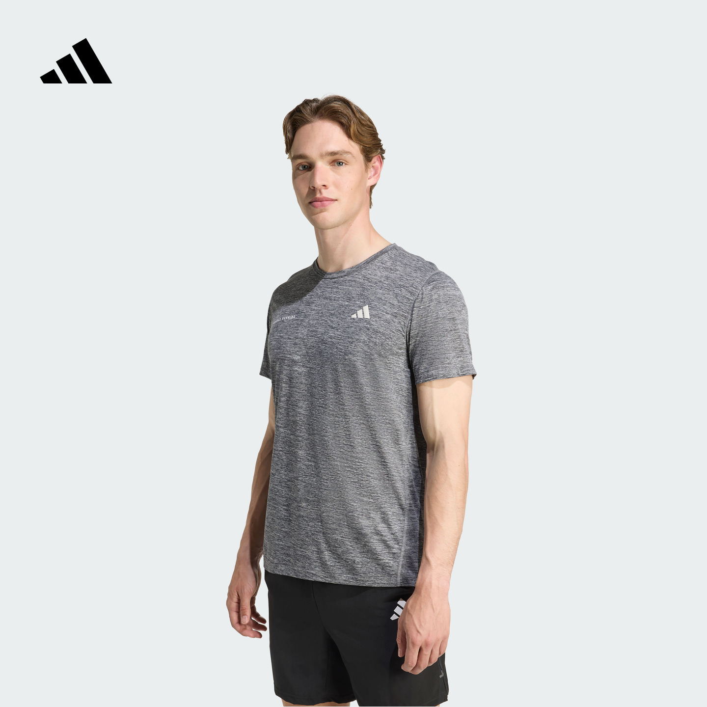 速干舒适跑步运动圆领上衣短袖T恤男装夏季adidas阿迪达斯