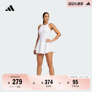 内衬女装 加打底裤 adidas阿迪达斯 圆领连衣裙 网球运动无袖