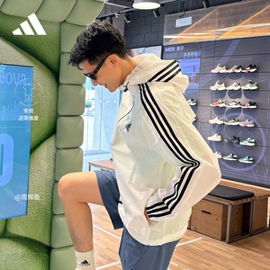 时尚梭织连帽夹克外套男装adidas阿迪达斯官方轻运动IB0384