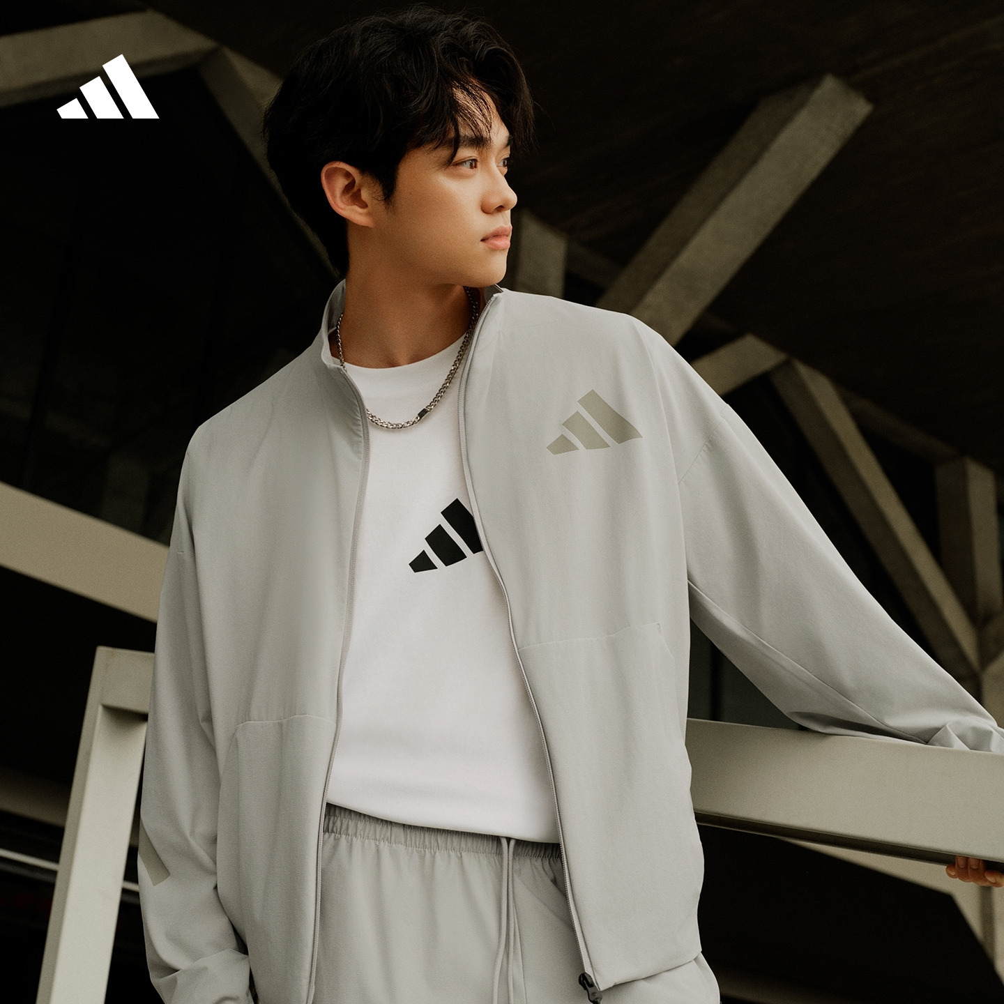 ADIDAS ZNE系列黑标制服凉感防晒UPF50+休闲防晒衣阿迪达斯轻运动